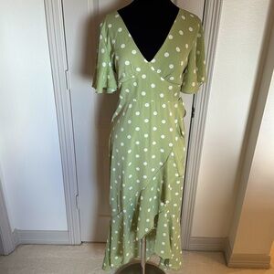 Polka dot ruffled dress